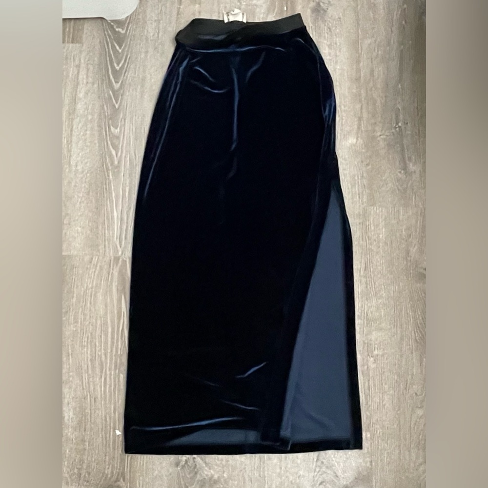 XOXO Dark Blue Maxi Pencil Skirt with Slit